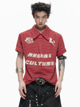 【26s Apr.】Contrast Stripe Embroidered Polo Tee