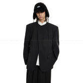 Minimal Round Neck Blazer
