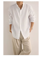 Relaxed Linen Collared Shirt