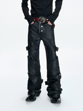 【26s Mar.】Waxed Buttoned Straight Denim Pants