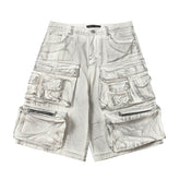 【25s Jul.】Washed Dirty-Dye Utility Shorts