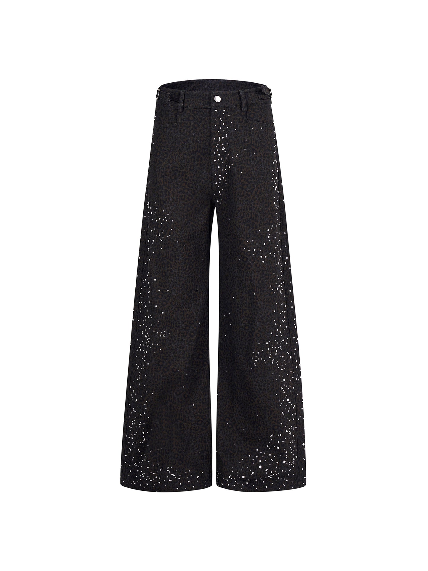 【25s Sep.】Leopard Print Pearl Rhinestone Jeans