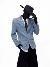 Vintage Washed Denim Blazer
