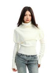 【25s Dec.】Detachable Cape Shawl Sweater