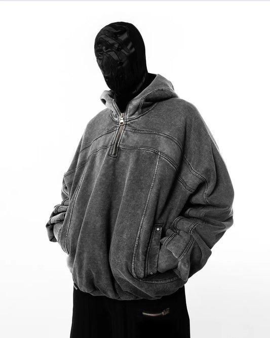 【25s Jul.】Masked Long Zip-up Hooded Jacket