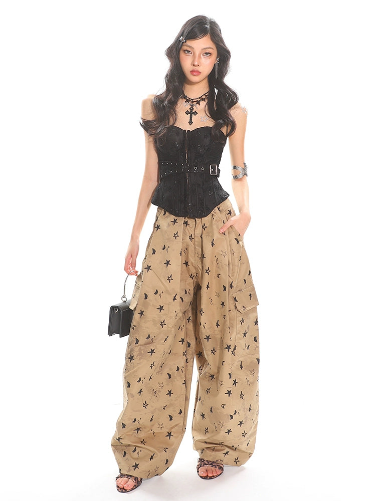 【25s May.】Herringbone Rivet Button-down Vest Bustier