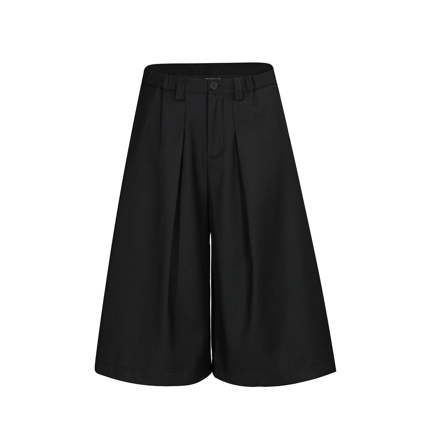 【25s 】Pleated Wide Leg Casual Cropped Trousers