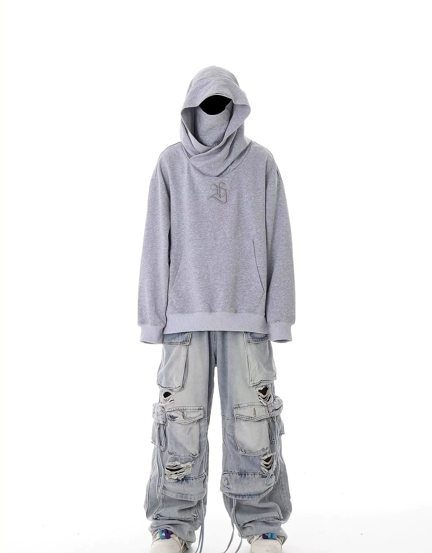 【25s Jul.】Heavy Washed Ripped Multi-pocket Jeans