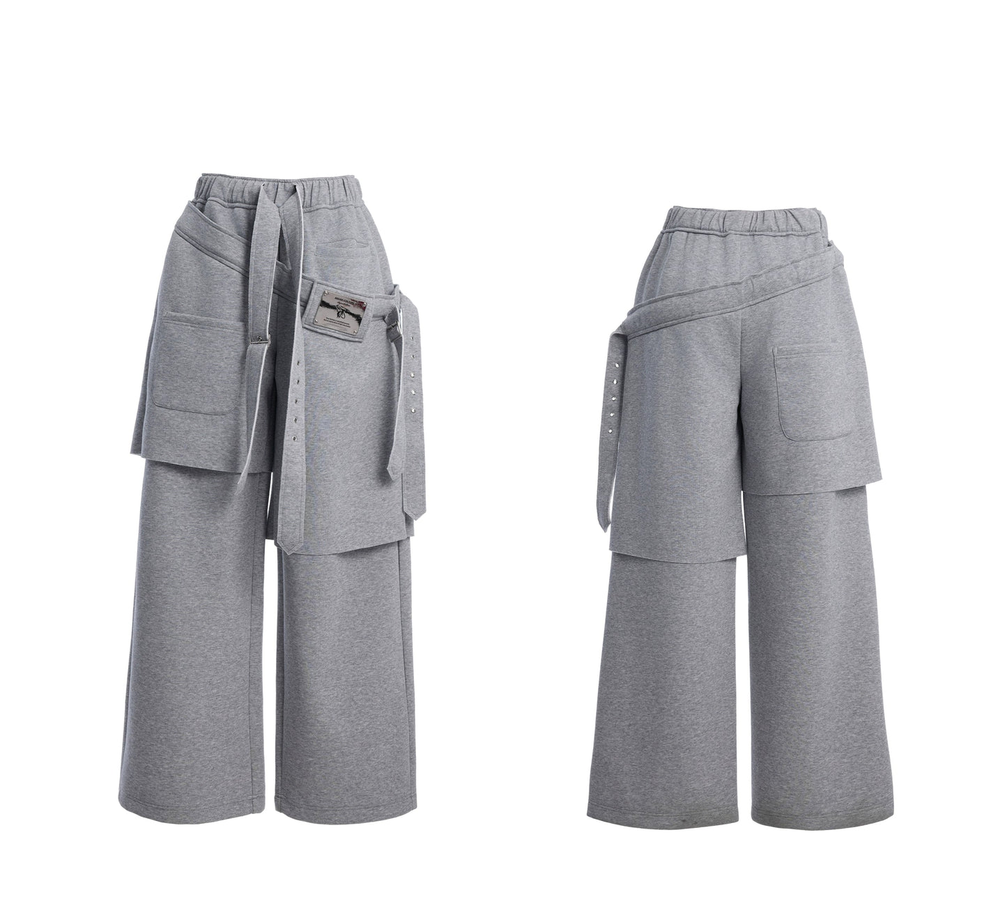 【25s Apr.】Deconstructed Ribbon Loose Mock Two-piece Sweatshirt Suit