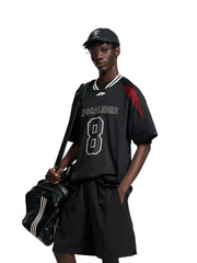 Retro Number Contrast Jersey Tee