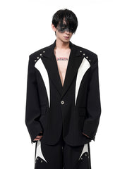 【25s Apr.】Deconstructed Color-blocked Suit + Pants(Pants are all sold out.)