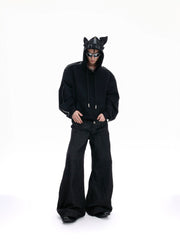 【25s Aug.】Dachshund Ear Zip-Up Oversized Hoodie