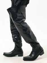 Square Toe Thick Sole Raised Toe Over the Knee High Boots