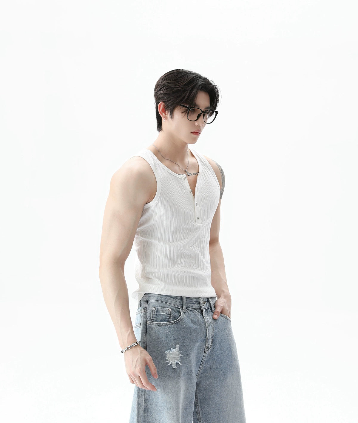 【25s Aug.】Minimalist Solid Color Crew Neck Tank Top