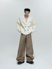 【25s Oct.】Sequined Plaid Textured Cardigan Jacket