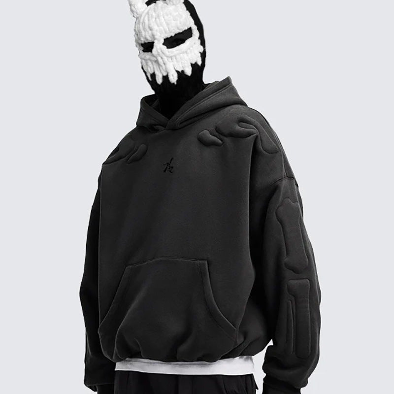 【25s Jul.】Skeleton 3D Embroidered Hoodie