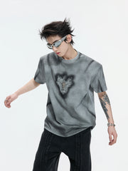 Hand-Painted Gradient Shoulder Tee