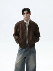 【26s Jan.】Eagle-Embroidered Harrington Padded Fur-Collar Jacket