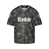Embroidered Camo Mesh Jersey Tee