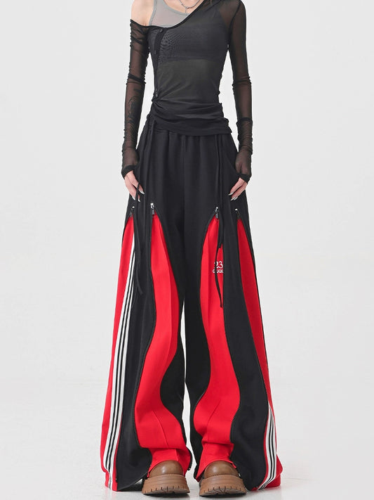 【25s Jul.】Patchwork Wide-Leg Sweatpants