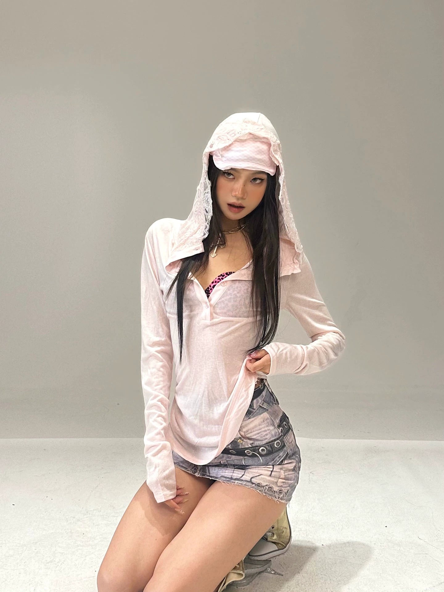 【25s Aug.】Hot Girls Printed Hip Denim Skirt