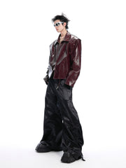 【25s Apr.】Shiny Studded Leather Jacket