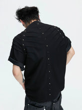 【26s Apr.】Studded Pleated Spine Structure Tee