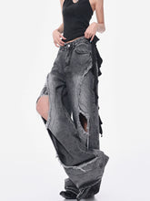 【25s Jul.】Frayed Ripped Oversized Wide-Leg Pants