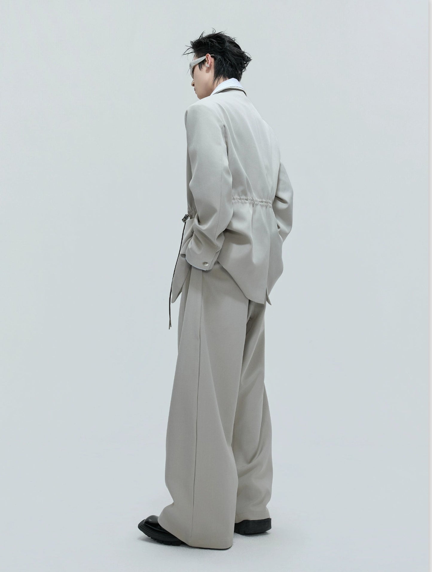 【25s Nov.】Drawstring Waist Padded Shoulder Suit/ Trousers