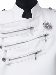 Deconstructed Knight Stand Collar Blazer