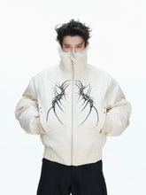 【26s Jan.】Embroidered Spine Rivet Cotton Coat