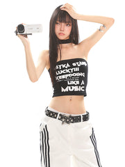 【25s Jul.】Vintage Letter Sports Style Tank Tube Top