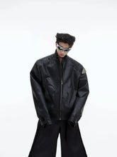 【23s September.】Metallic Logo 3D Deconstructed Leather Jacket ArtsKoreanMan