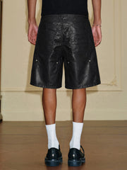 Distressed Paint Splatter Cargo Shorts