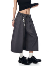 【25s 】Pleated Wide Leg Casual Cropped Trousers