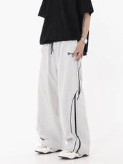 【25s Jul.】Vintage Grey Loose Straight-Leg Jogger Pants