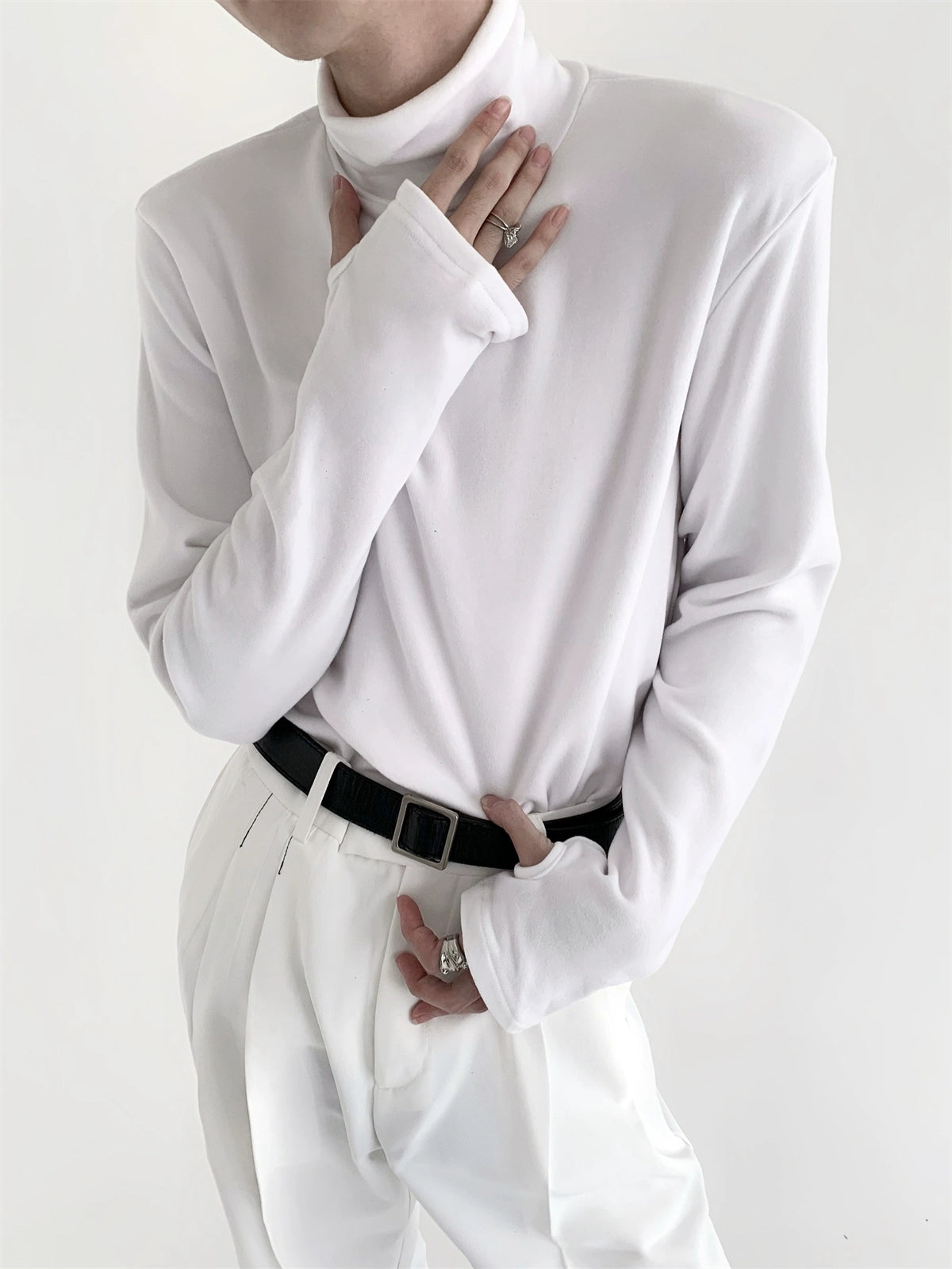 【25s Jul.】Simple High Collar Soft Bottoming Shirt