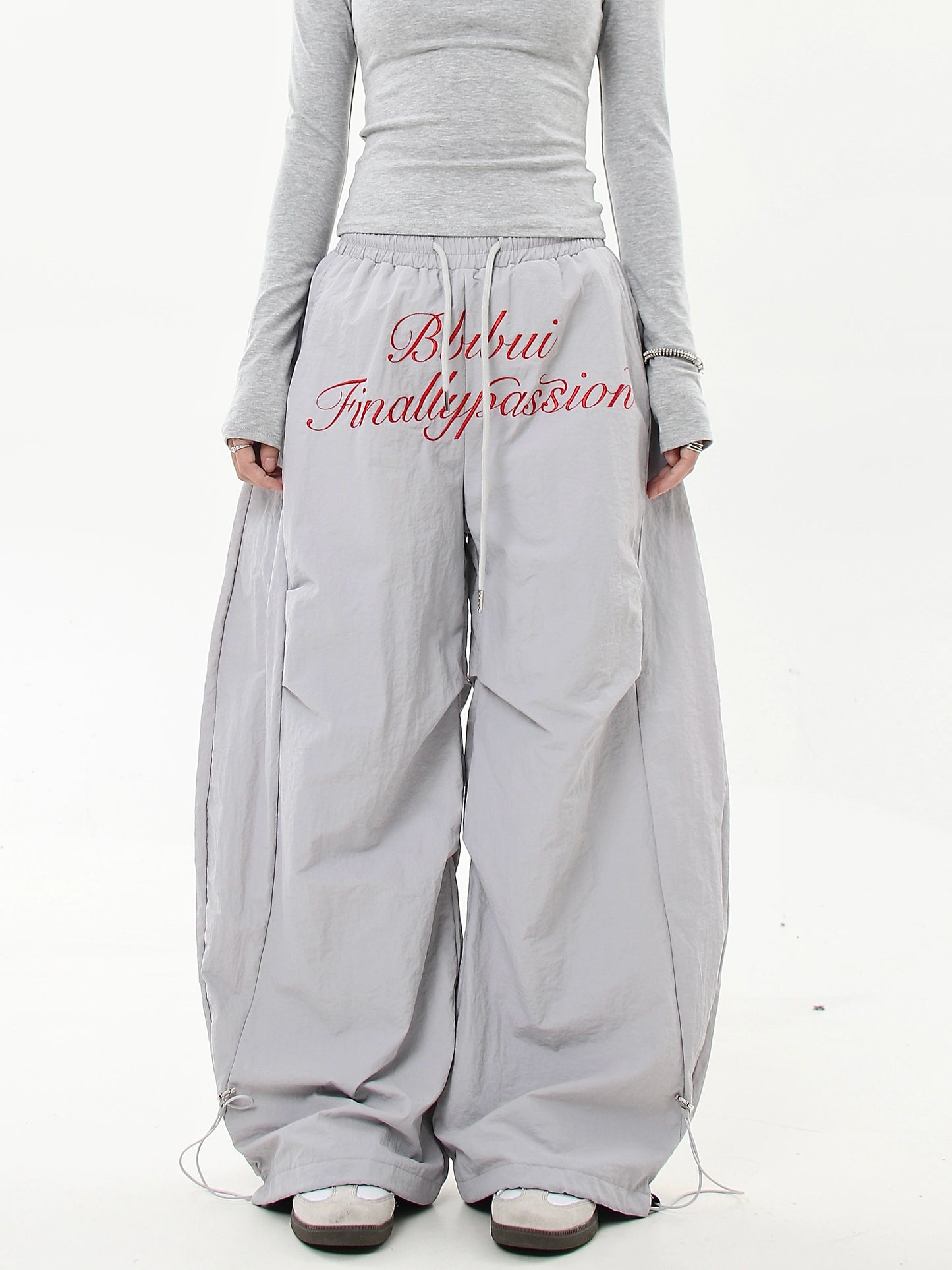 【25s Jul.】Lettering Embroidered Pleated Paratrooper Overalls