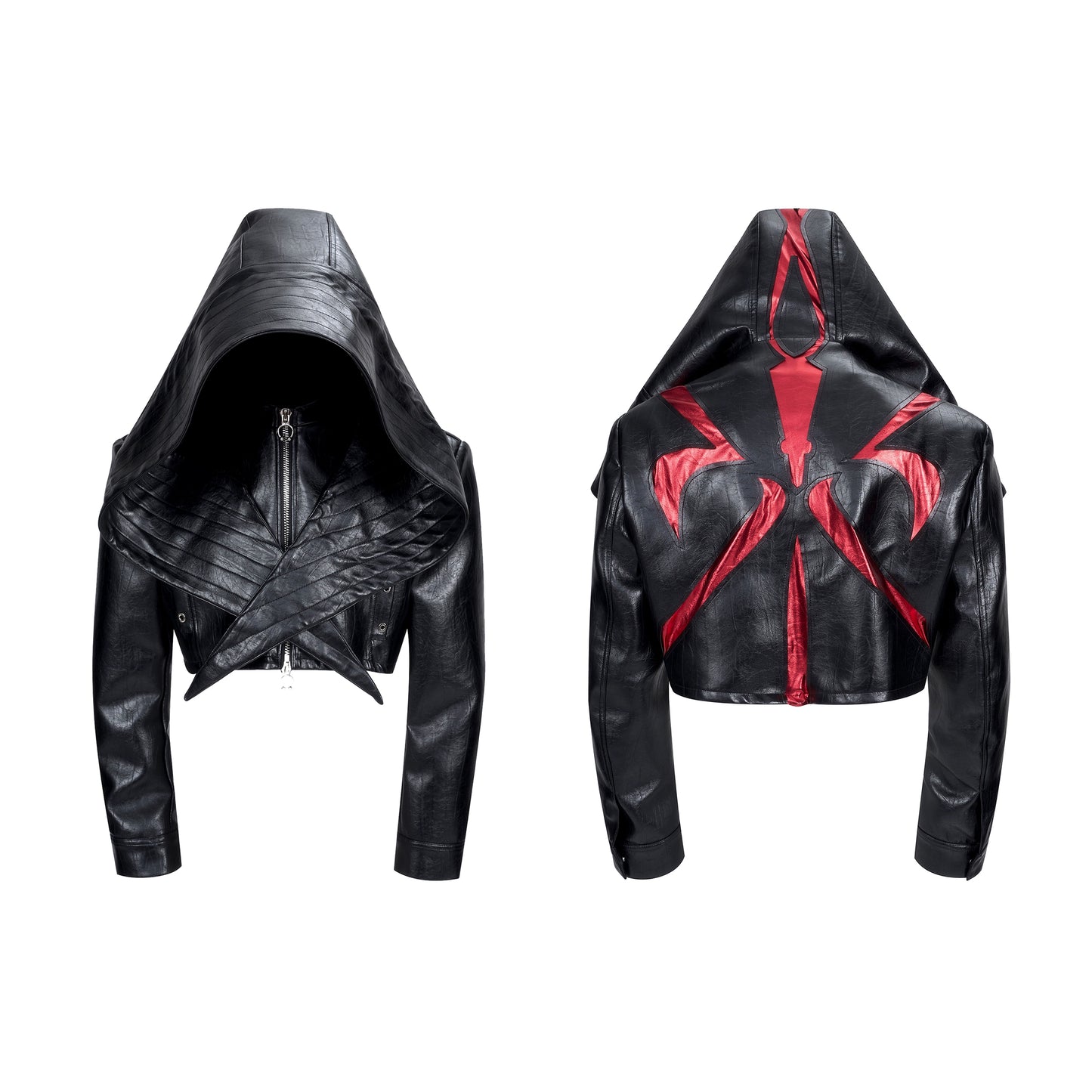 【25s Sep.】"Dark Knight" Bat Cap Pu Leather Jacket