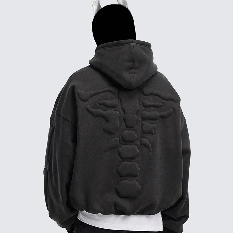 【25s Jul.】Skeleton 3D Embroidered Hoodie