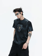 Hand-Painted Gradient Shoulder Tee