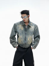 【25s Aug.】Distressed Ripped Short Denim Jacket