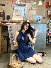 【25s Jul.】Ruched Cutout Waist Dress