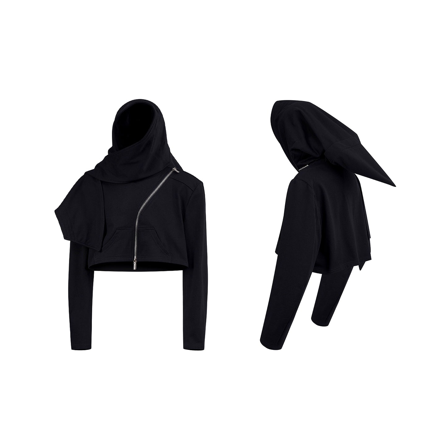 【25s Aug.】Deconstructed Asymmetrical Zip-Up Hoodie