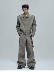 【25s Oct.】Pearl Houndstooth Lapel Jacket/Pants