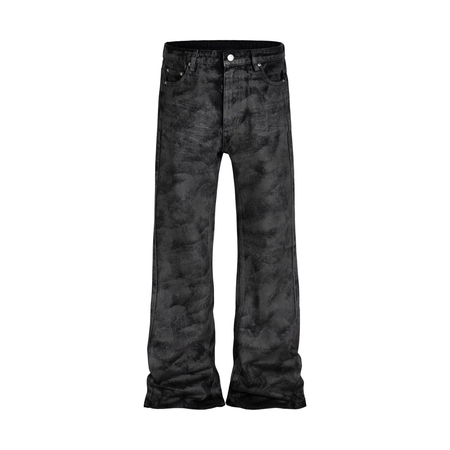 【25s Aug.】Vintage Coated Waxed Flared Jeans