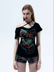 Y2K Sexy Butterfly Print T-shirt
