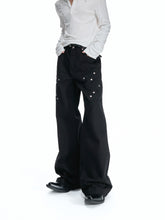 Rose Embroidered White Flared Jeans