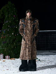 【26s Jan.】Leopard Print Eco-friendly Fur Long Coat