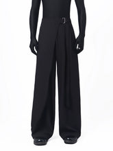 Korean Asymmetric Tie Wide-Leg Trousers